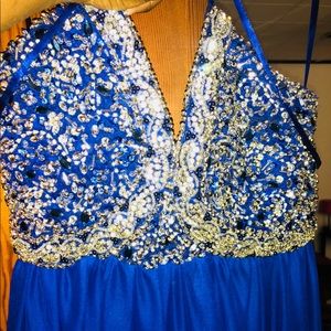 royal blue prom dress